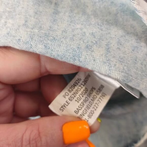 Natural Reflections Womens L Chambray Shirt Embroidered Button Up Cotton Western - Picture 9 of 10